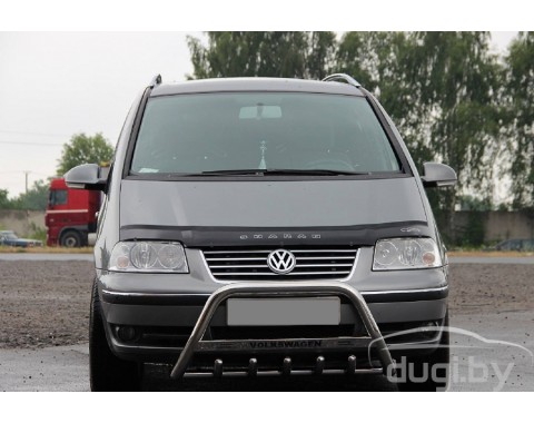 Кенгурятник с надписью  для Volkswagen Sharan.